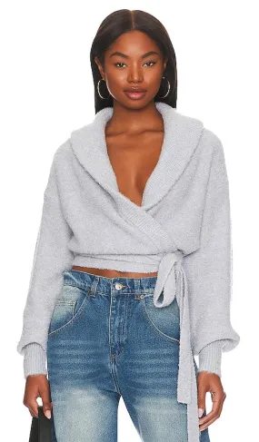 525 525 Boucle Ballerina Wrap in Baby Blue