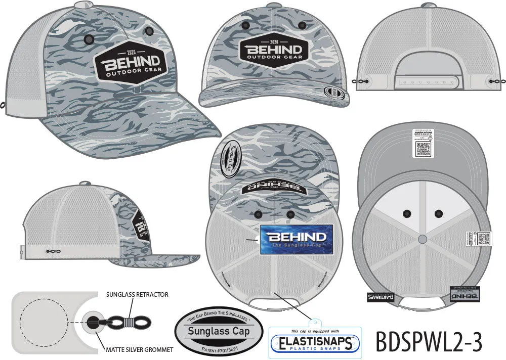 BDSPWL2-3 (CHARCOAL WAVE / WHITE MESH)