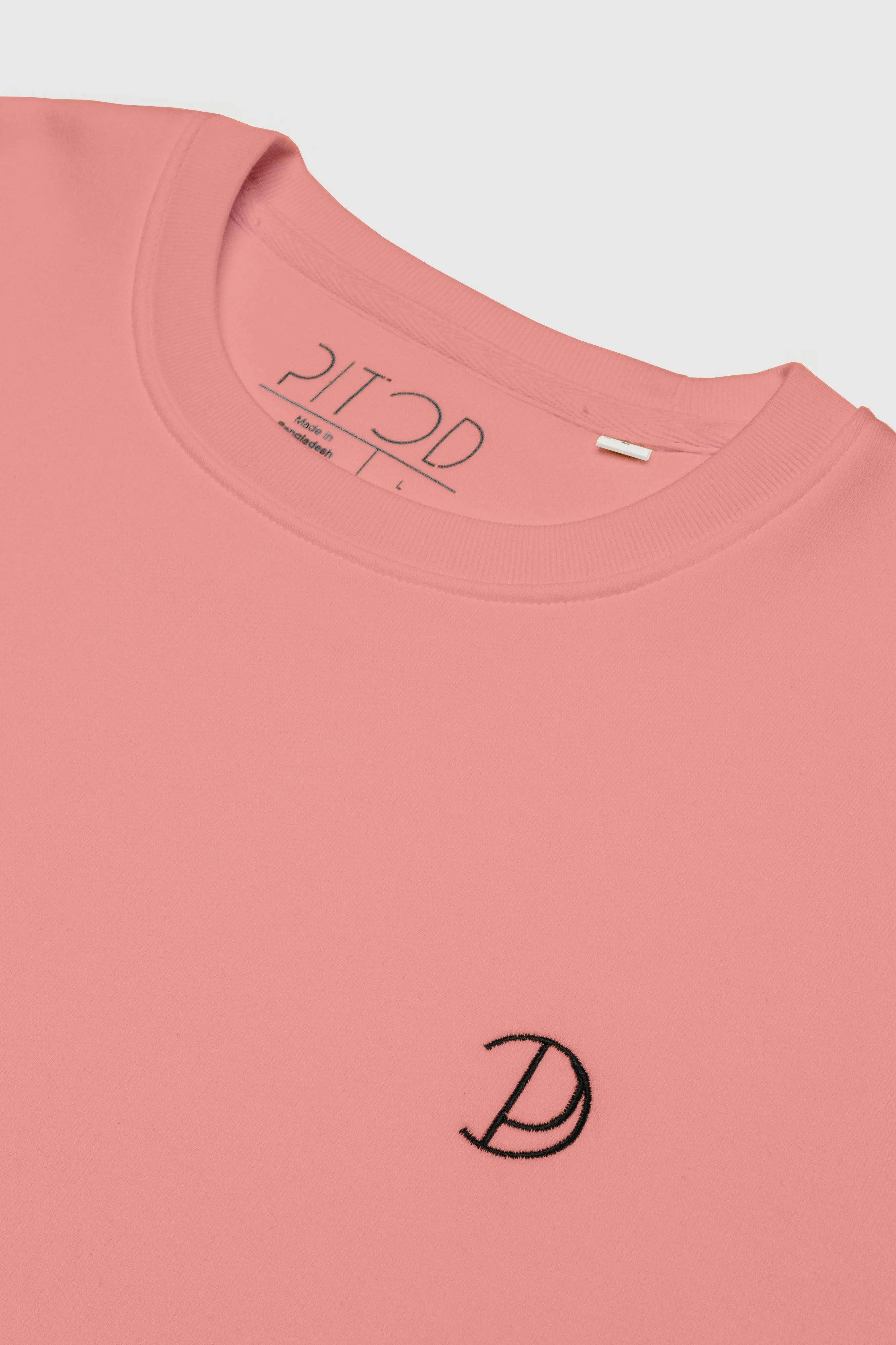 Canyon Pink Embroidered Logo Sweatshirt