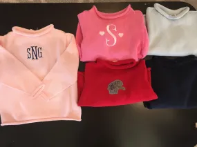 Cotton Monogram Roll Neck Sweaters -email bygeorge795@gmail.com to order.