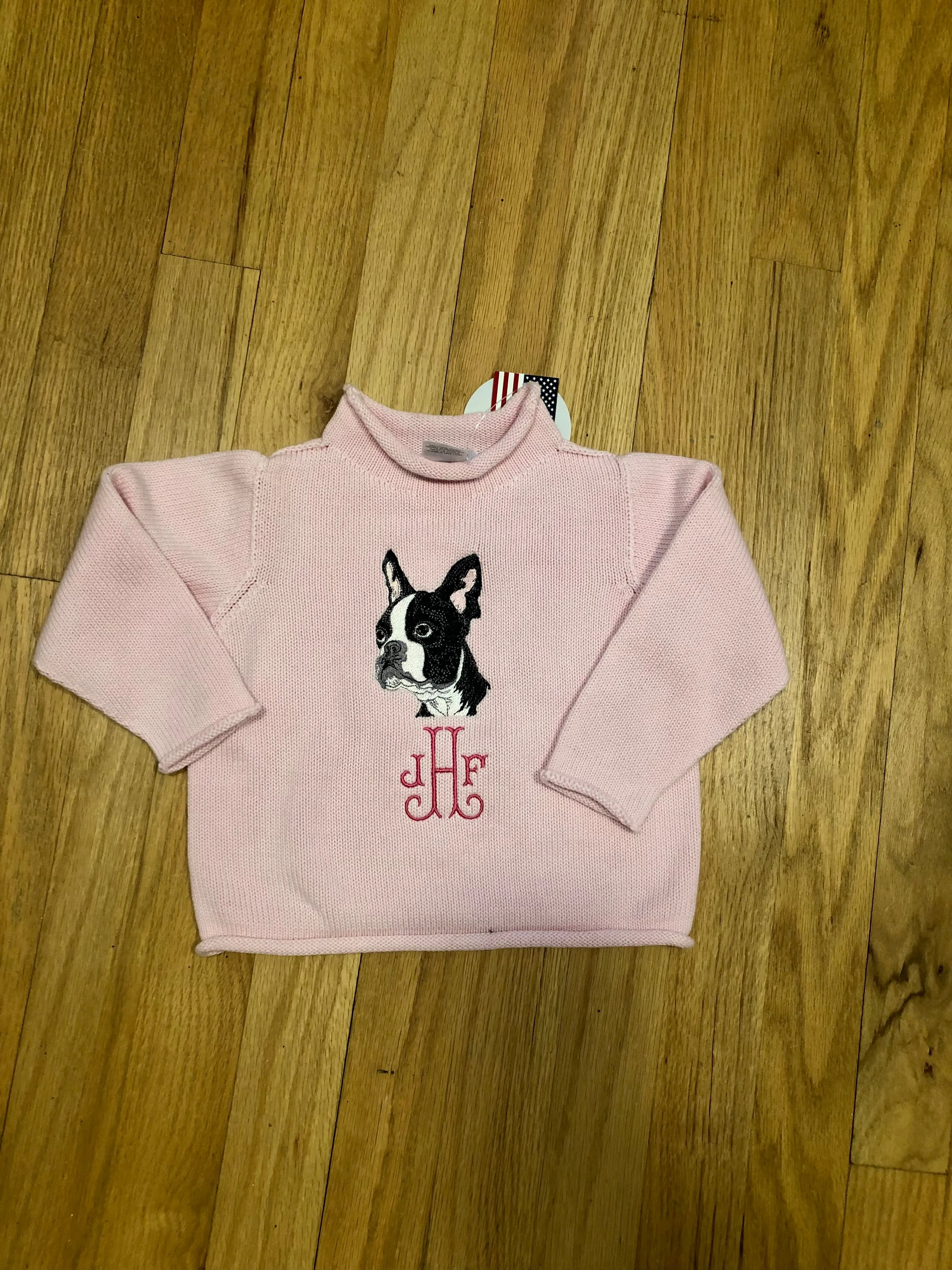 Cotton Monogram Roll Neck Sweaters -email bygeorge795@gmail.com to order.