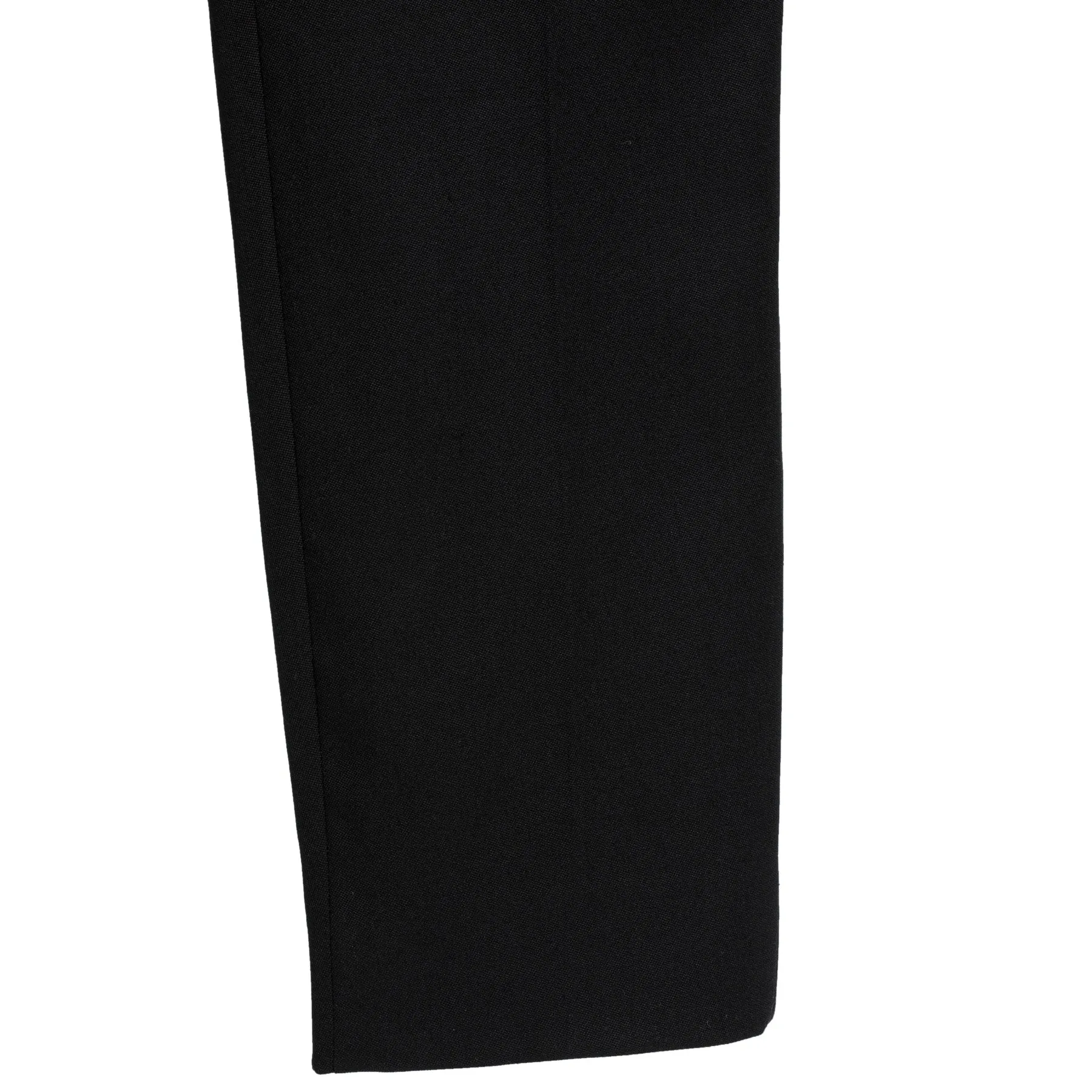Gabardine Weave Virgin Wool Slim Tapered Tailored Trousers