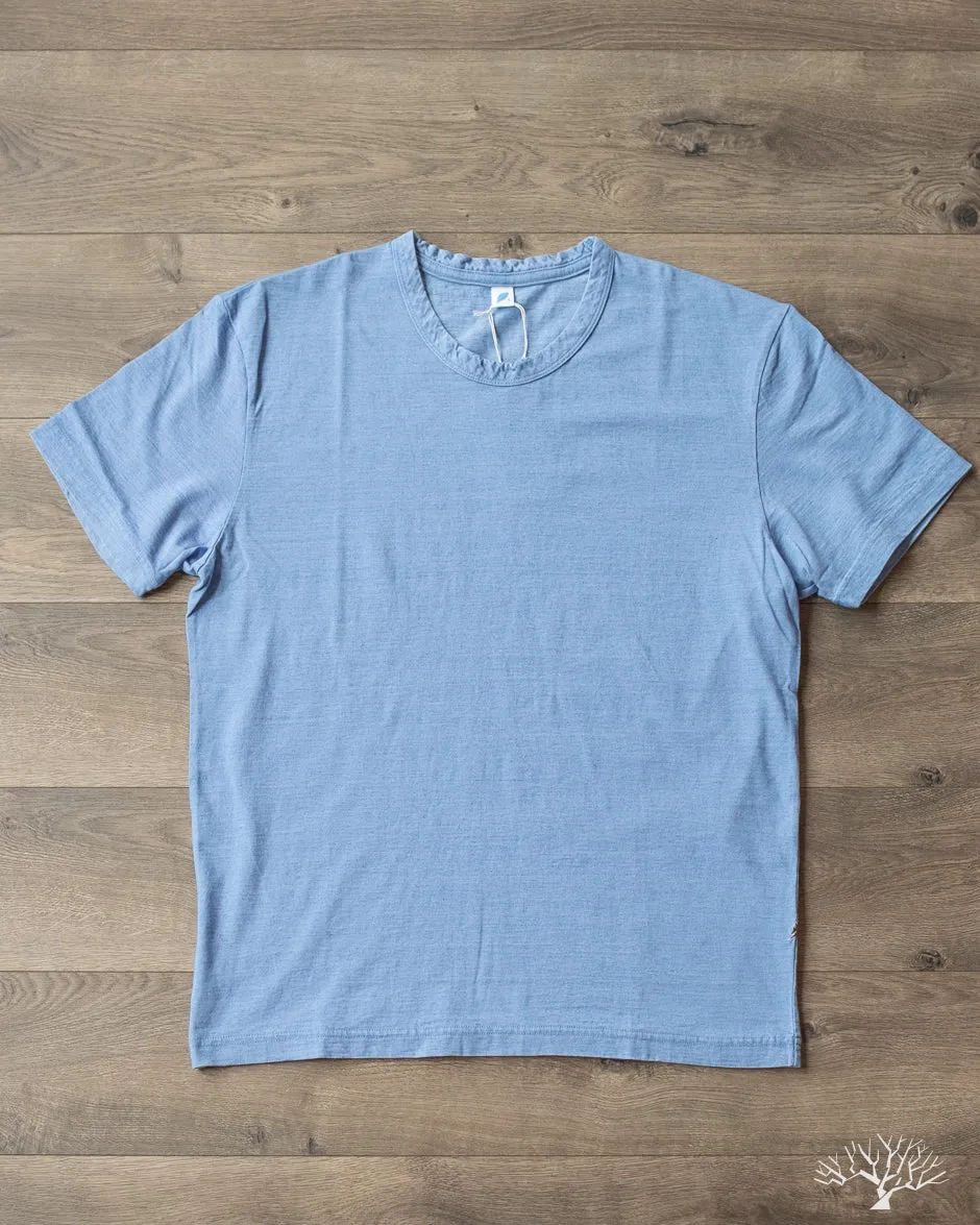 Jersey Crew Neck Tee - Pale Indigo