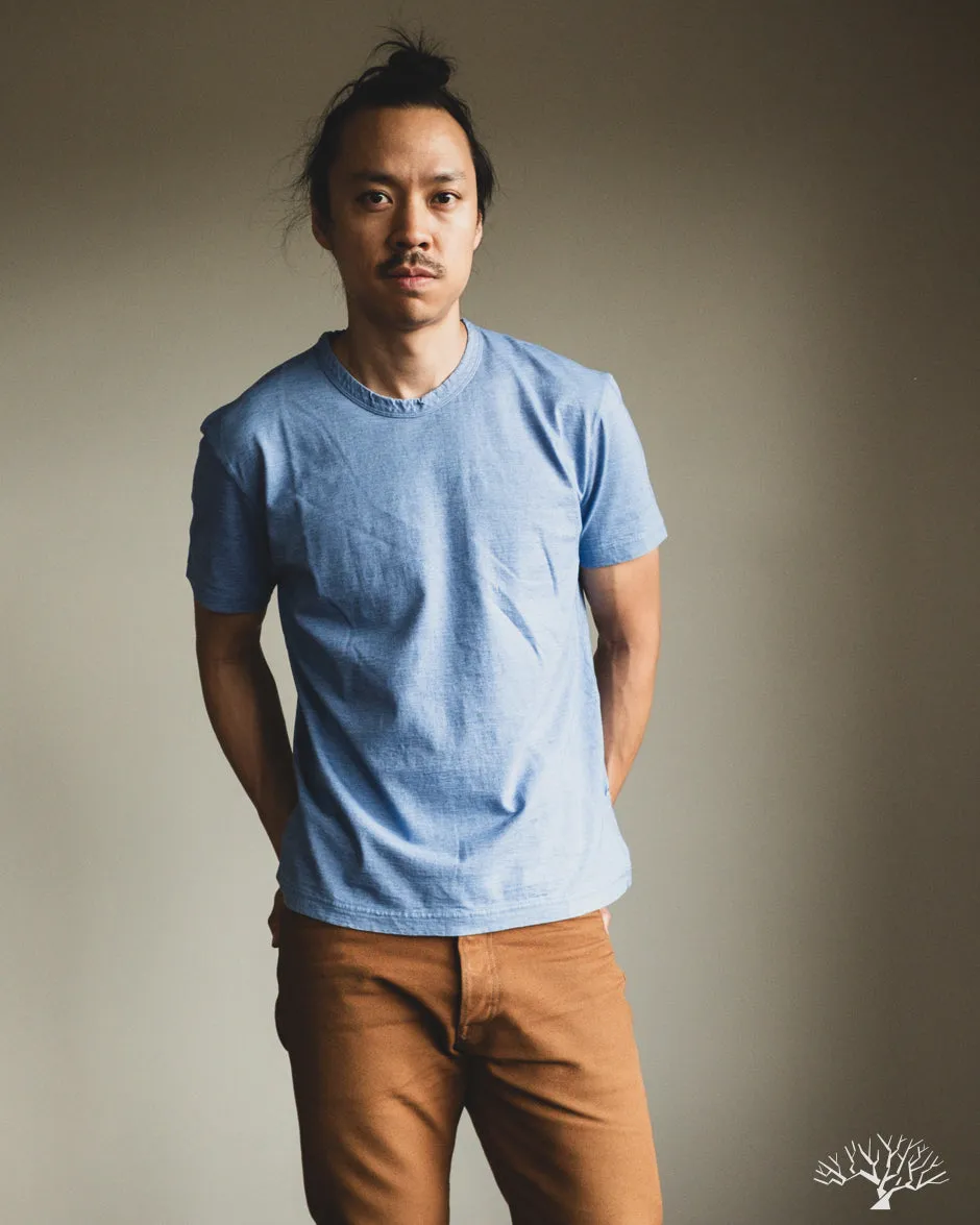 Jersey Crew Neck Tee - Pale Indigo