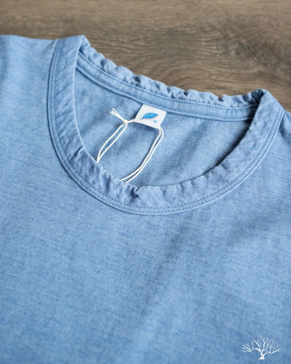 Jersey Crew Neck Tee - Pale Indigo