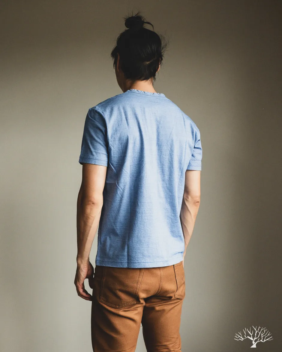 Jersey Crew Neck Tee - Pale Indigo