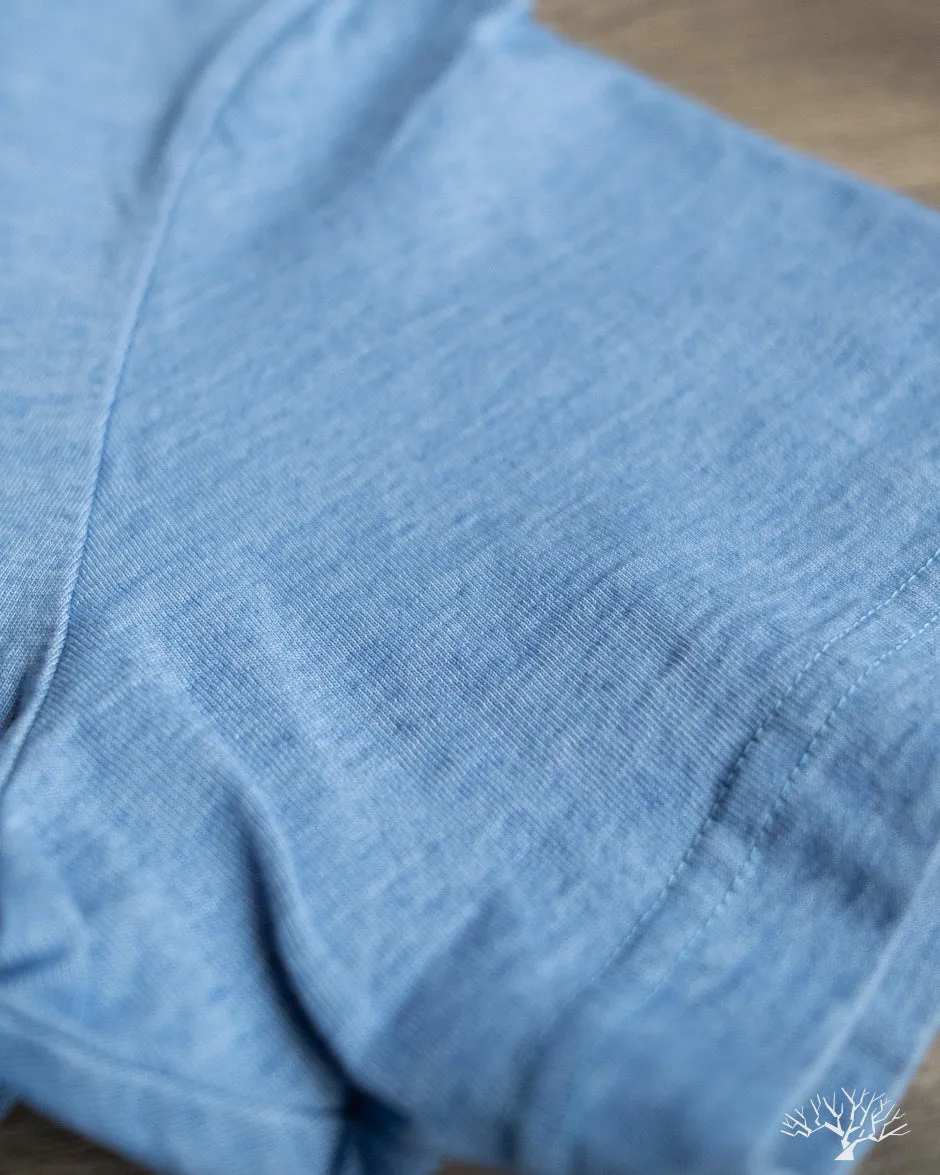 Jersey Crew Neck Tee - Pale Indigo