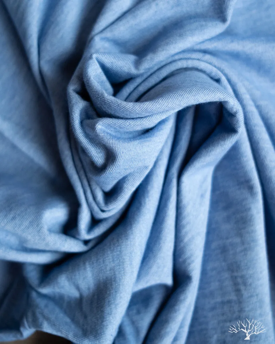 Jersey Crew Neck Tee - Pale Indigo