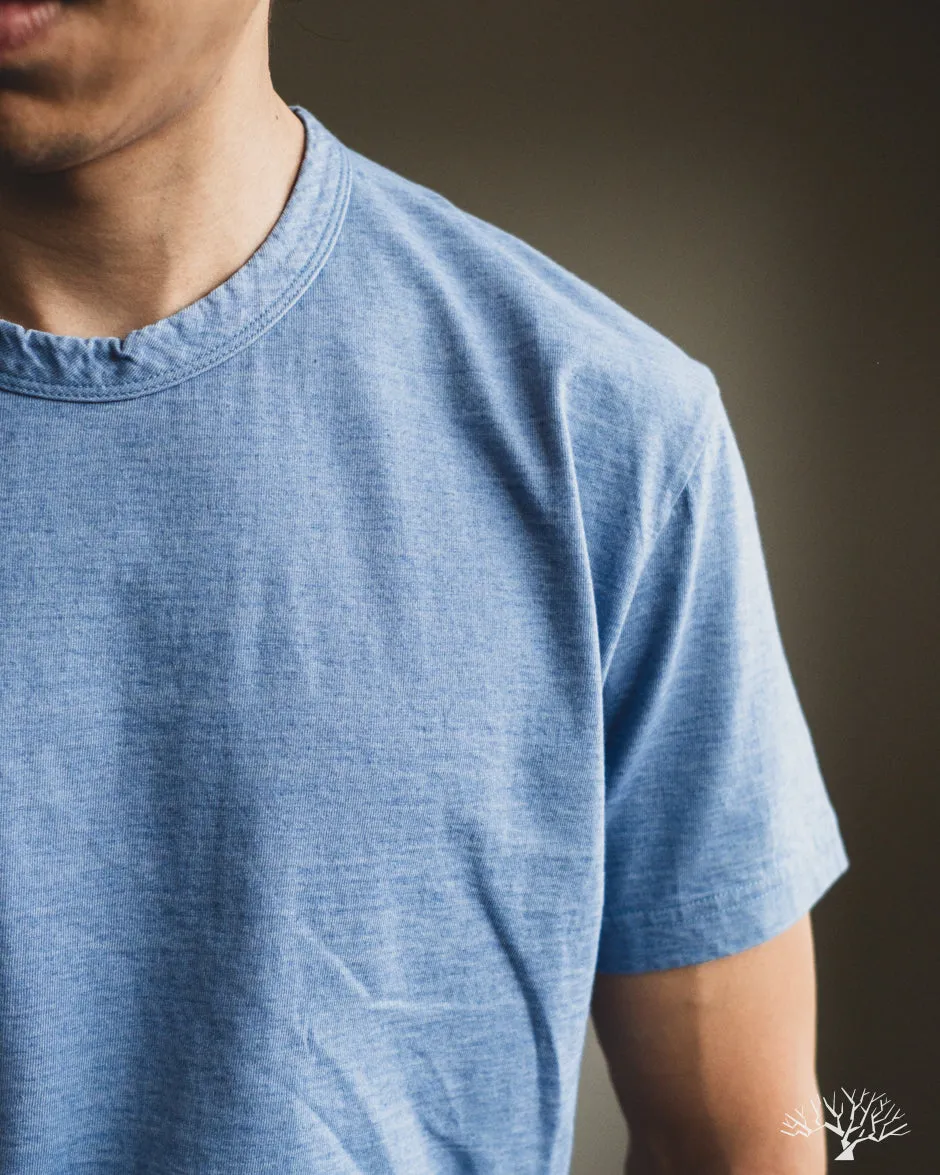 Jersey Crew Neck Tee - Pale Indigo