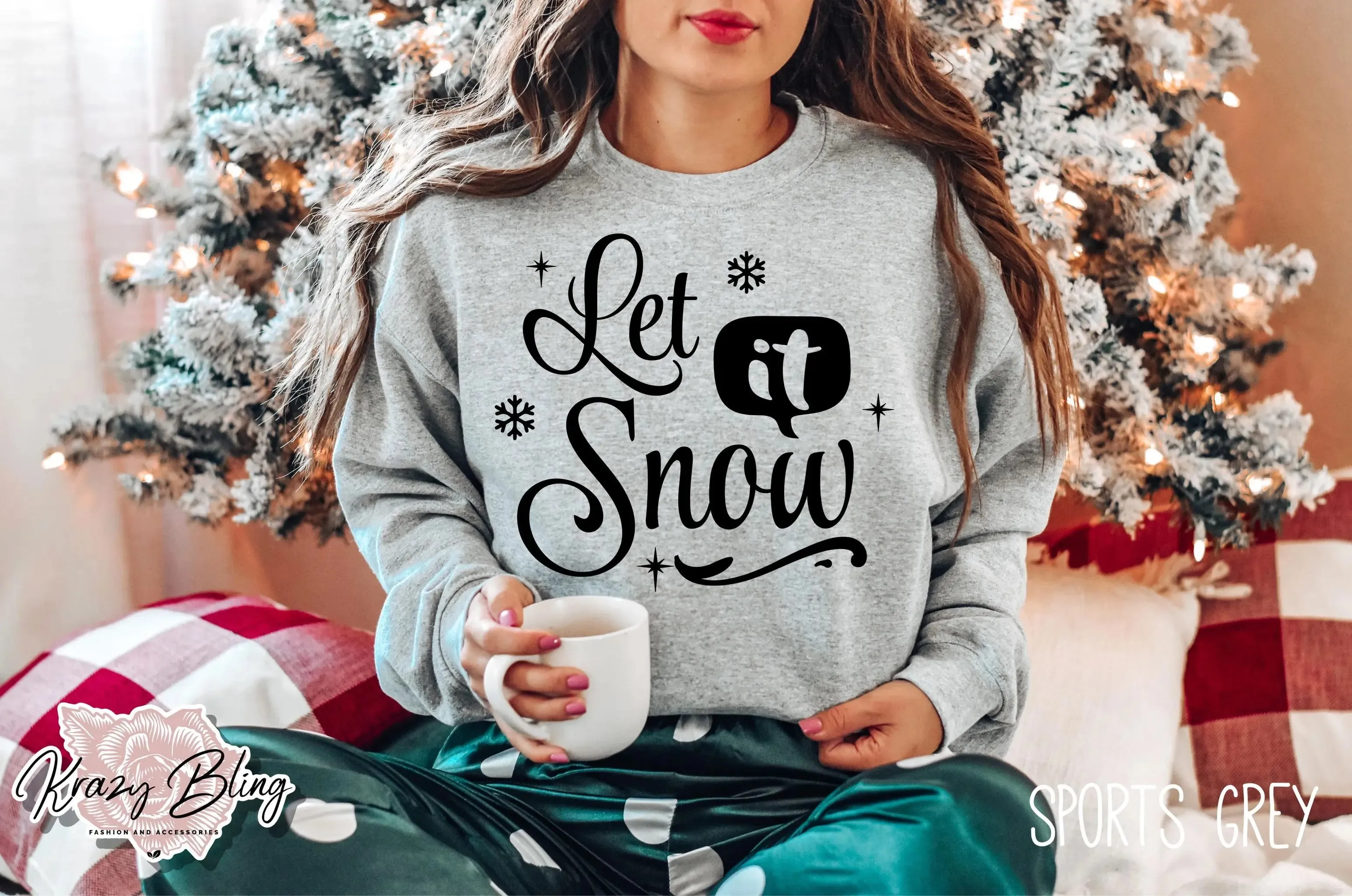Let It Snow Black Sweater