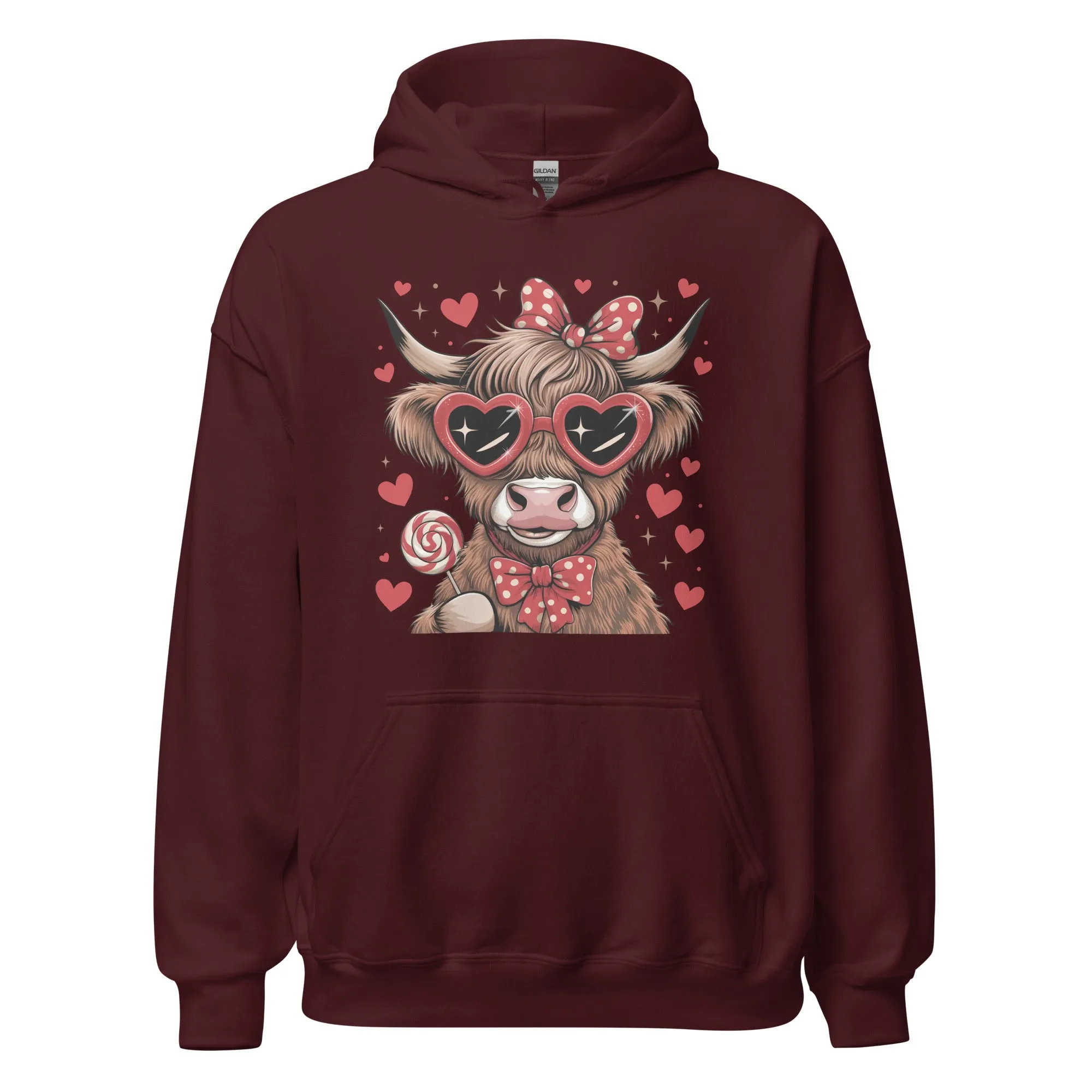 Love Highland Red - Valentine’s Day Hoodie - Celebrate Love in Style