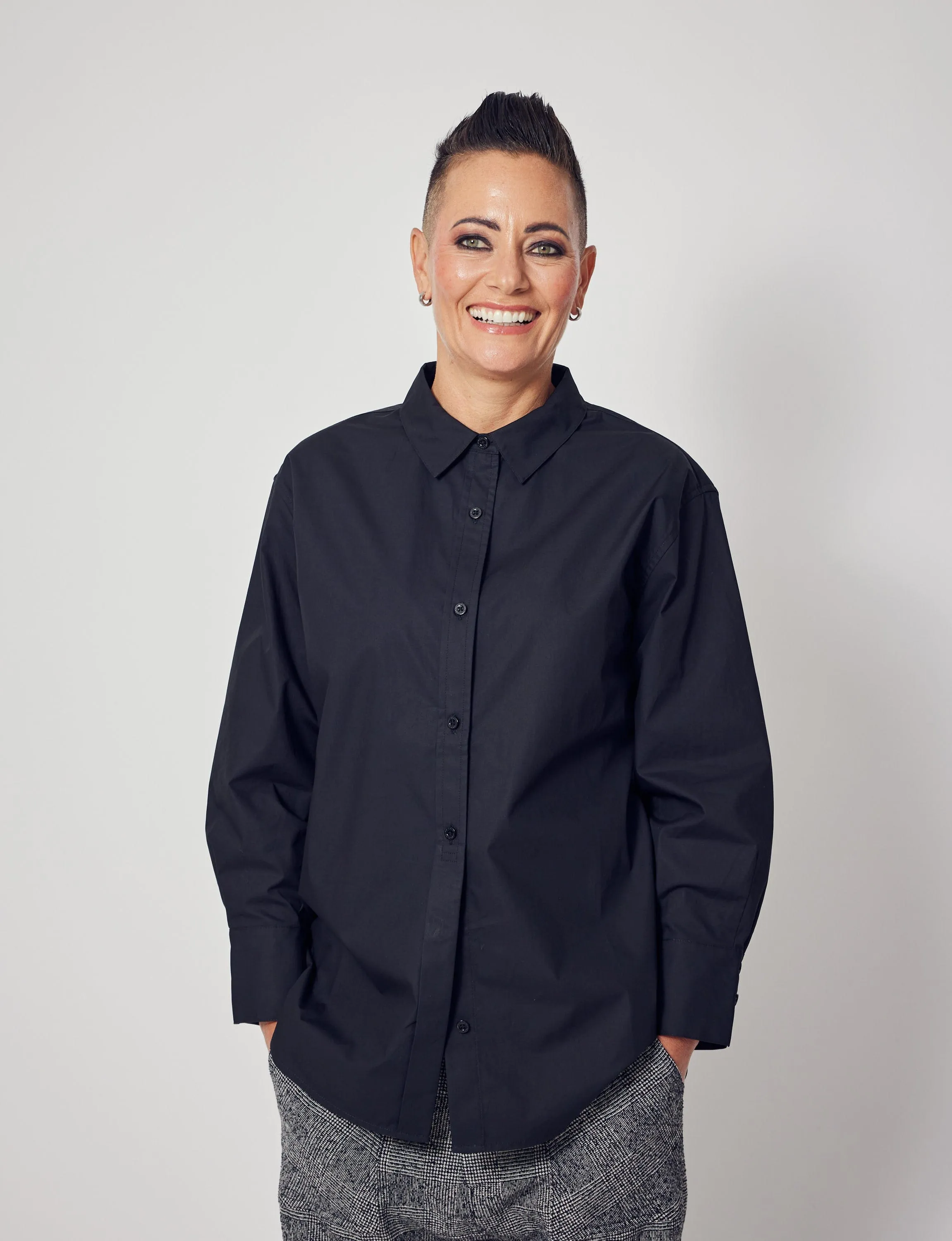 Marcia Oversized Shirt in Black