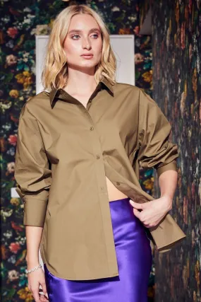 Marcia Oversized Shirt in Olive