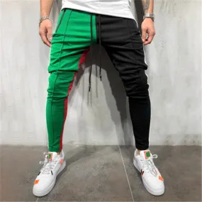 Men's Casual Green & Black Sport Jogger Pants