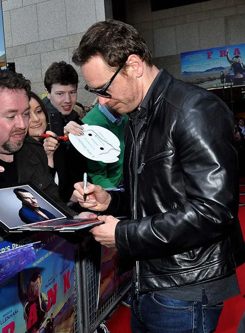 Michael Fassbender Black Stylish Leather Jacket