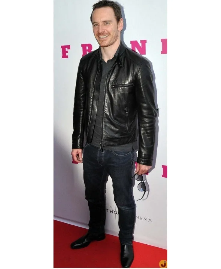 Michael Fassbender Black Stylish Leather Jacket