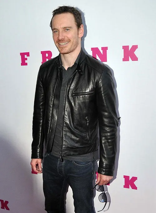 Michael Fassbender Black Stylish Leather Jacket