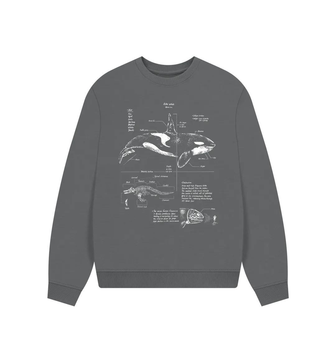 Orca Anatomy Women's Oversized Sweatshirt
