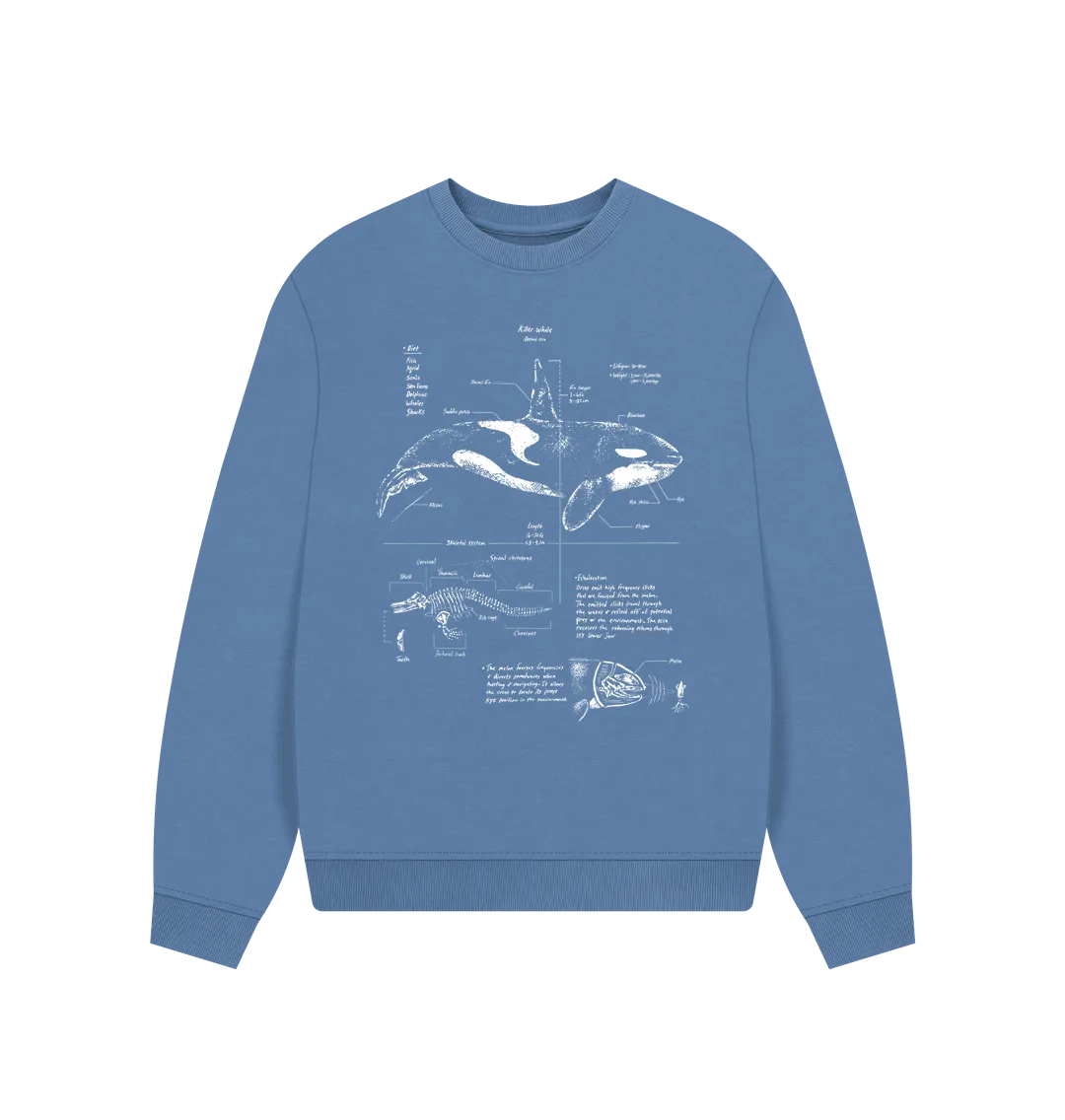 Orca Anatomy Women's Oversized Sweatshirt