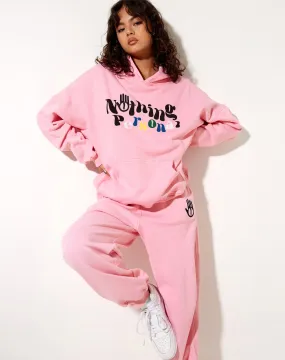 Oversize Hoodie in Peony Pink Nothing Personal