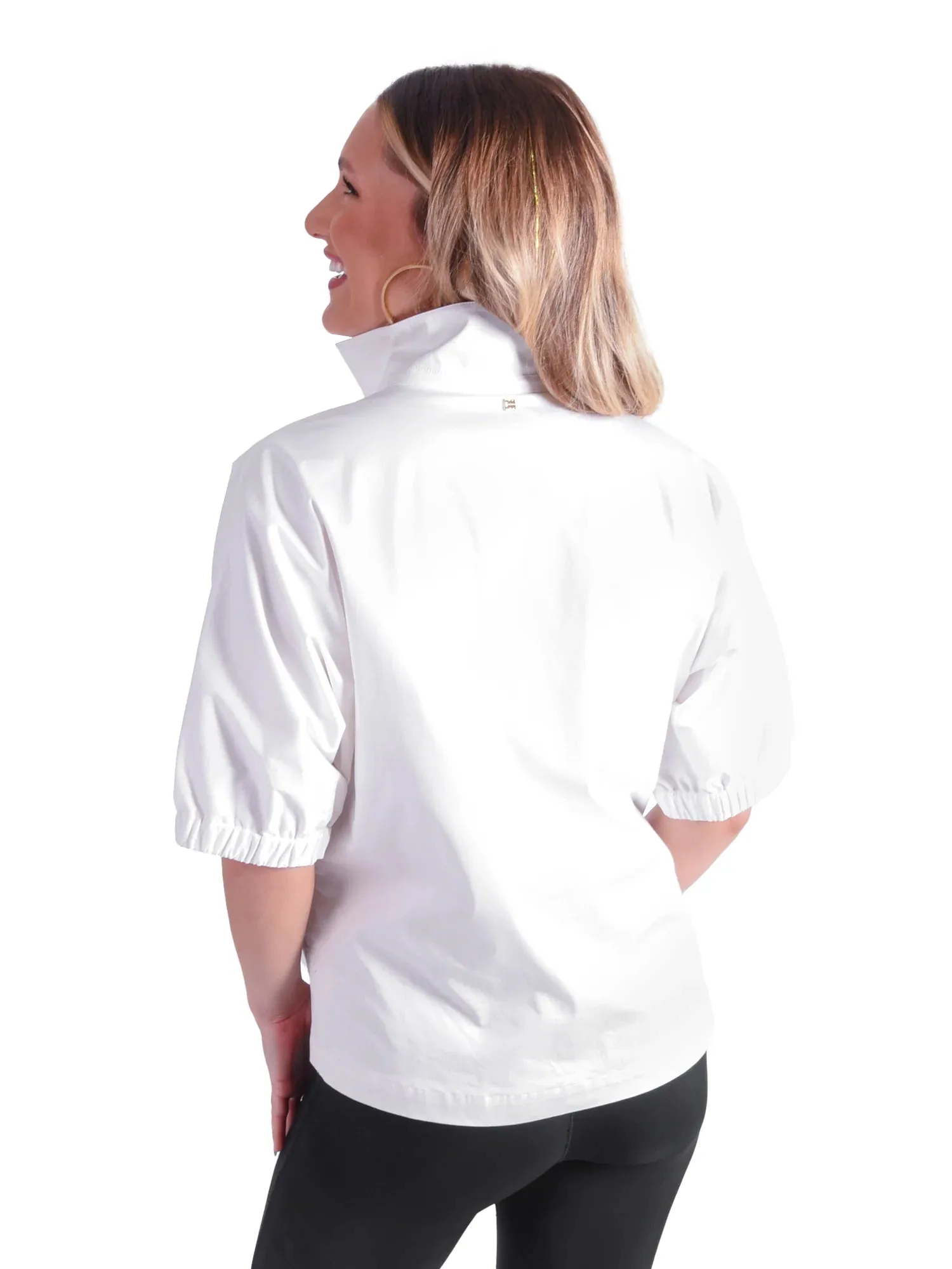 Poppy Top White Cotton Poplin