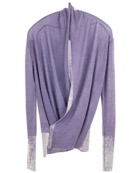 Purple Printed Wrap Top