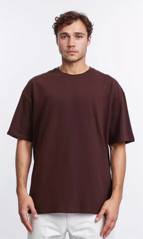 R209397 - Crew Neck Slip On Basic Tee - Burnt Brown