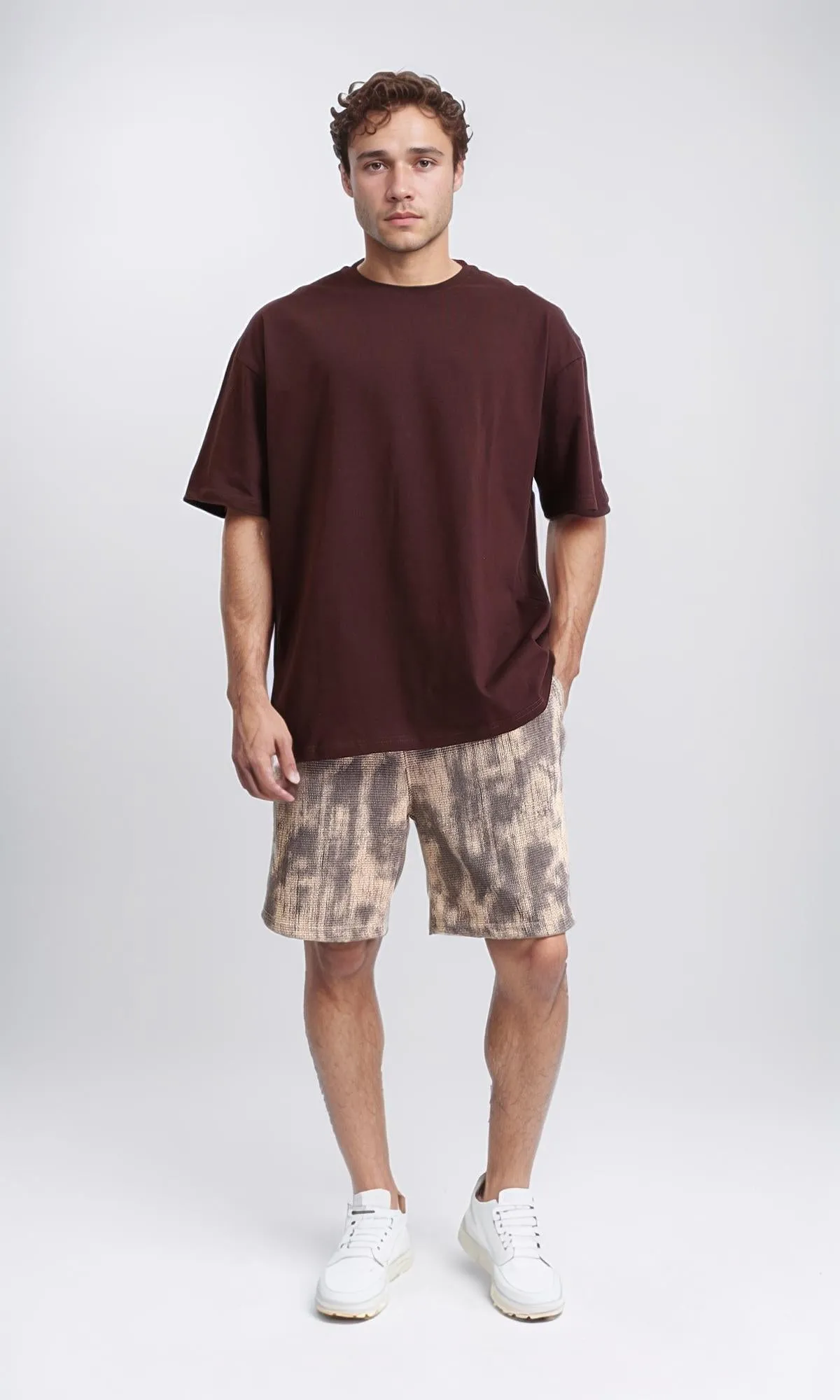 R209397 - Crew Neck Slip On Basic Tee - Burnt Brown