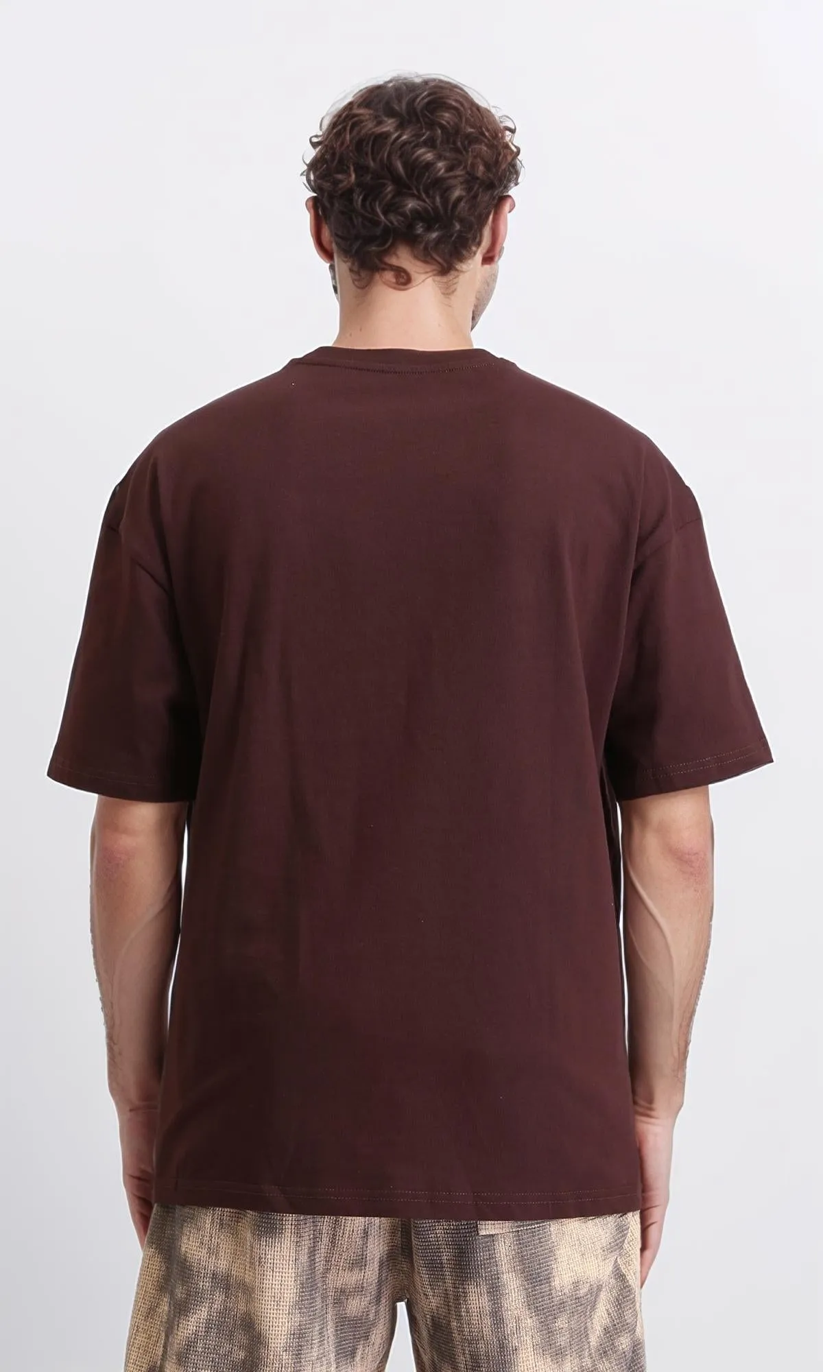 R209397 - Crew Neck Slip On Basic Tee - Burnt Brown