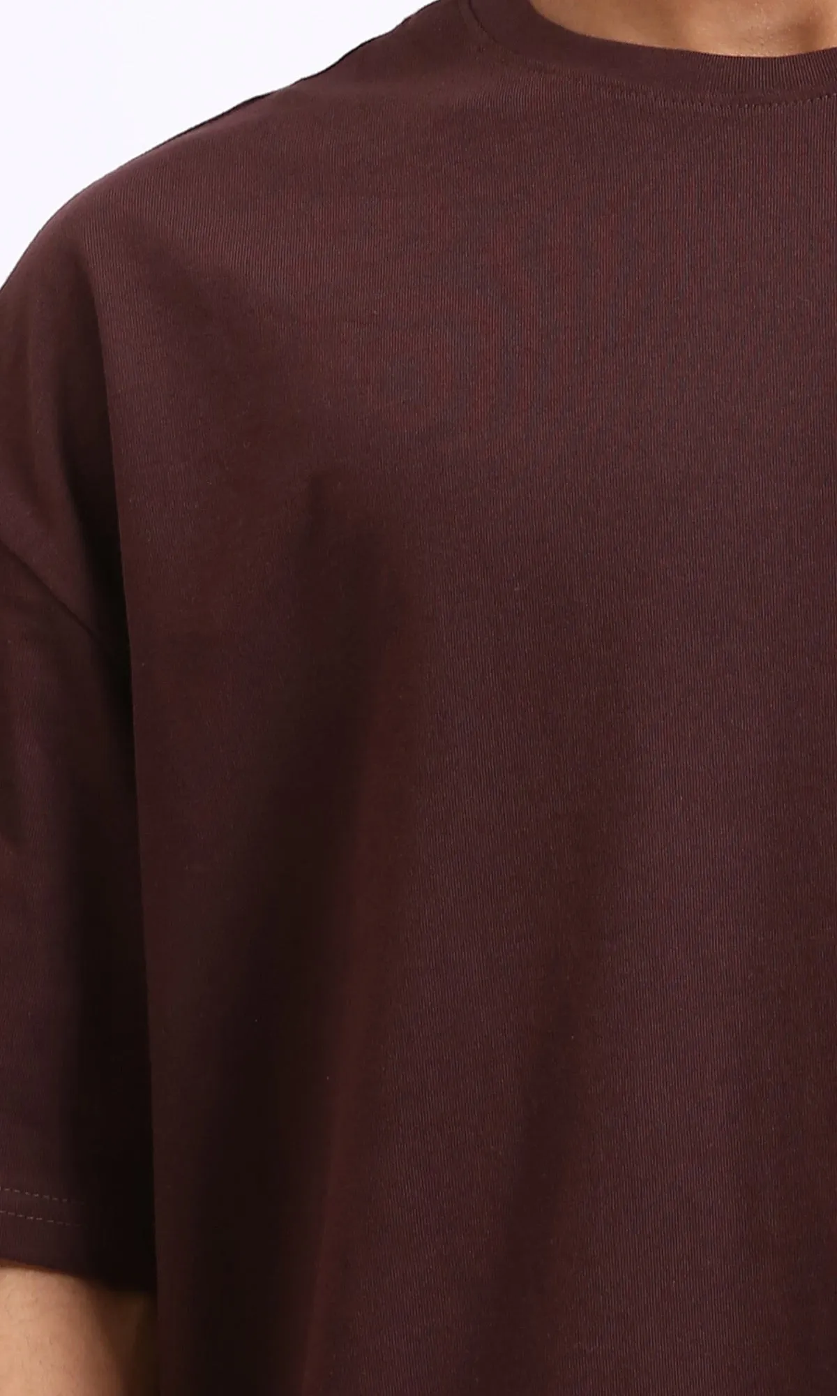 R209397 - Crew Neck Slip On Basic Tee - Burnt Brown