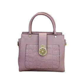 Structured Handle Bag With Crown Clasp