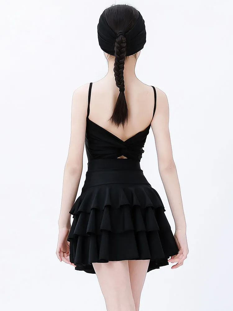 Summer Sling Latin Dance Suits Professional Training Clothes