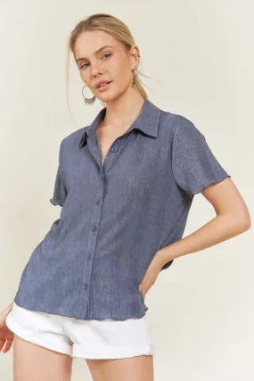 Textured Button Down Shirt