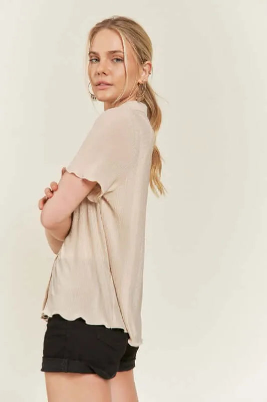 Textured Button Down Shirt